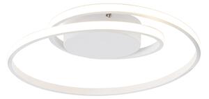 Designové stropní svítidlo bílé včetně LED 3stupňového stmívatelného - Krula