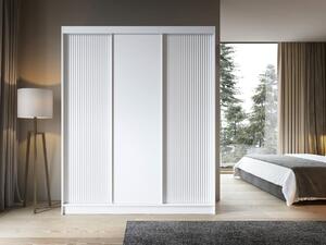 Bílá šatní skříň s posuvnými dveřmi Biancco - 180 cm