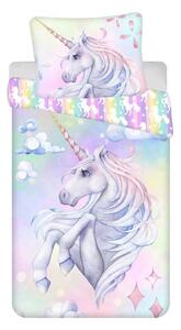 JERRY FABRICS Povlečení Jednorožec Pastel Rainbow Bavlna, 140/200, 70/90 cm
