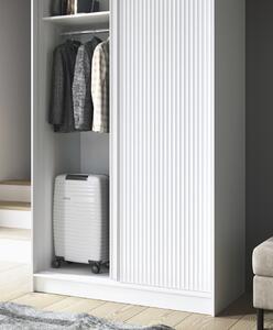 Bílá šatní skříň s posuvnými dveřmi Biancco - 120 cm