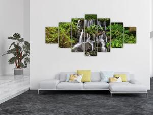 Obraz vodopádů v tropickém lese (210x100 cm)