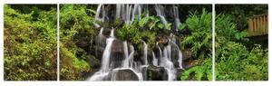 Obraz vodopádů v tropickém lese (170x50 cm)