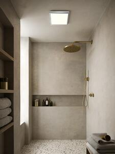 NORDLUX Koupelnové stmívatelné LED stropní svítidlo OJA, 14,5W, teplá-denní bílá, 30x30cm, chromované 2015066133