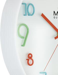 Designové plastové hodiny bílé MPM Neonic