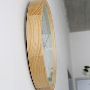 Dřevěné designové hodiny světle hnědé MPM E07.3662