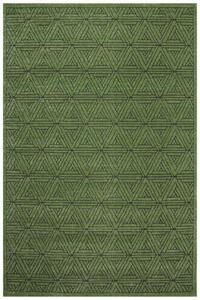 Koberec Teno F0336 lahvově zelený, geometrický / trojúhelníky