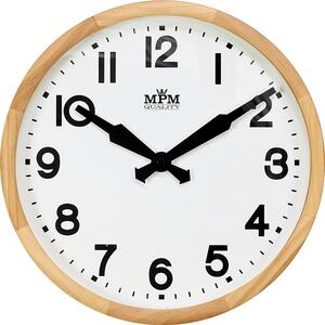 Dřevěné designové hodiny světle hnědé MPM E07.3662 .B