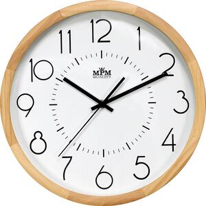 Dřevěné designové hodiny světle hnědé MPM E07.3662
