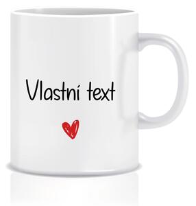 Vlastní text na klasický bílý hrníček