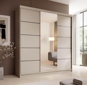 Šatní skříň s posuvnými dveřmi Sonic - 200 cm Barva: Kašmír