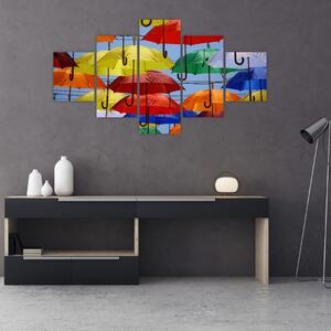 Obraz barevných deštníků (125x70 cm)