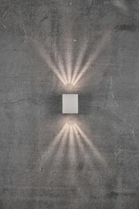 NORDLUX Venkovní nástěnné hliníkové LED osvětlení CANTO, 2x6W, bílé, hranaté 49711001