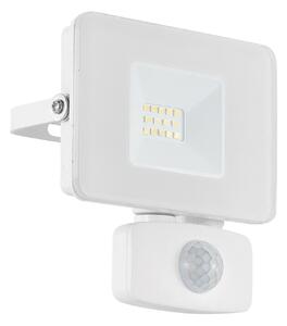 EGLO Venkovní LED nástěnný reflektor s čidlem FAEDO 3, 10W, neutrální bílá, bílý, IP44 33156
