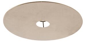 Sametový plochý stínidlo taupe se zlatem 45 cm