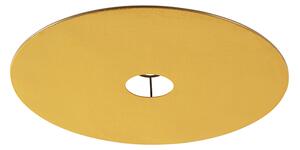 Sametové ploché stínidlo žluté se zlatem 45 cm