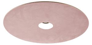 Velurové ploché stínidlo růžové se zlatem 45 cm