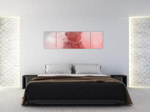 Obraz červeného dýmu (170x50 cm)