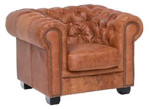 Sob nábytek - Křeslo Chesterfield vintage pravá kůže - F0A00000007W