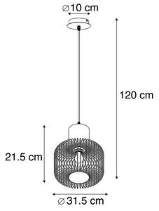 Designová závěsná lampa černá - Baya