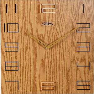 Tradiční dřevěné hodiny světle hnědé Nástěnné hodiny PRIM Wood Touch I