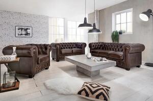 Sob nábytek - Sedací souprava kůže Chesterfield hnědá - F0A00000229W