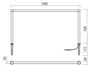 Redo Venkovní LED osvětlení BARRIER 15W, 100x50 cm, IP65