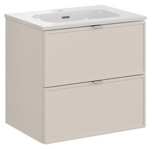 Comad Závěsná skříňka Bella Cashmere Fly se zápustným umyvadlem 60 cm kašmírová