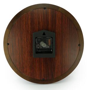 Dřevěné designové hodiny tmavě hnědé MPM E07P.3975.52