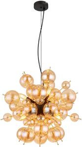 Globo Lighting Udo závěsné svítidlo 6x25 W černá-zlatá-jantarová 15633HA