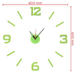 MPM Zelené nalepovací nástěnné hodiny MPM E01.3514