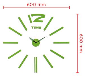 MPM Zelené nástěnné nalepovací hodiny MPM E01.3515
