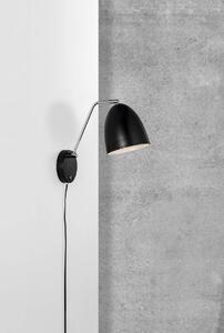 NORDLUX Nástěnná lampa s vypínačem ALEXANDER, 1xE27, 15W, černá 48621003