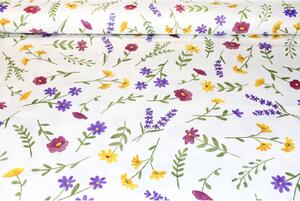 Dekorační látka Bavlna Jarní květiny, š. 140 cm