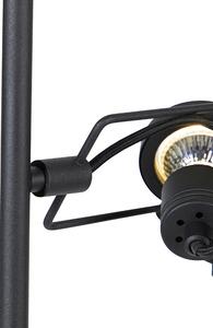 Průmyslová stojací lampa černá 2-světlo - Suplux
