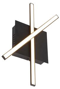 Moderní stropní svítidlo černé včetně LED třístupňového stmívatelného - Cruz