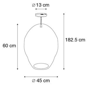 Orientální závěsná lampa černá 45 cm - Nidum