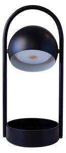 FRANDSEN LED stolní lampa Ball Portable, černá, ocel, stmívatelný, Černá, Obývací pokoj / jídelna, kov, Design