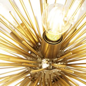 Art Deco závěsná lampa zlatá 6-světlo - koště