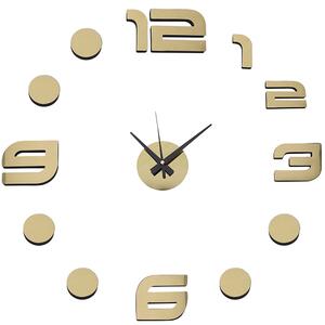 MPM Zlaté lesklé nalepovací hodiny E01.3776.80