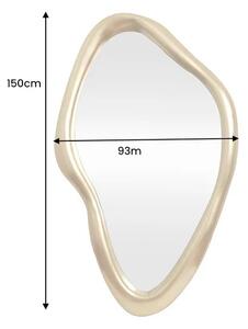 Glamour atypické zlaté nástěnné zrcadlo Selene s organickým rámem 150 cm
