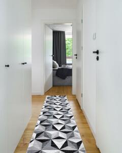 Běhoun ARGENT - W6096 trojúhelníky 3D šedý / černý