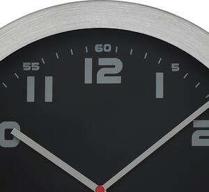 Designové kovové hodiny Melange - stříbrné/černé