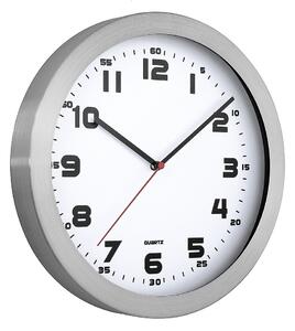 Designové kovové hodiny Melange - bílé/stříbrné