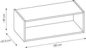 Comad Nova Coast Evoke regál 80x29 cm COAST EVOKE UN 81-80-29