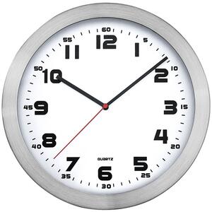 Designové kovové hodiny Melange - bílé/stříbrné