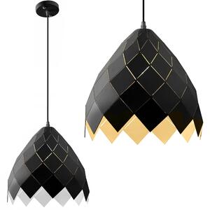 Toolight Toolight, závěsná kovová stropní lampa 1xE27 APP338-1CP, černá, OSW-05019