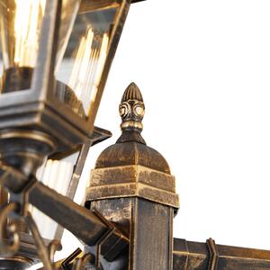 Klasická lampa starožitné zlato 3-světlo IP44 - kapitál