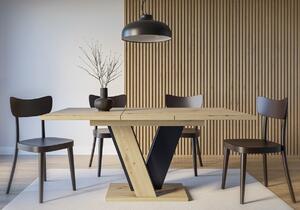 Rozkládací jídelní stůl Timber dub artisan/černý