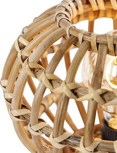 Venkovská stolní lampa bambusová 25 cm - Canna