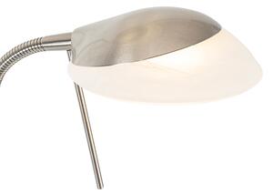Stojací ocelová lampa včetně LED a stmívače s lampičkou na čtení - Empoli